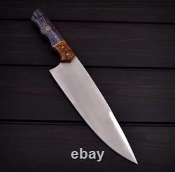 Custom Handmade Stainless Steel Chief Knife Handcrafted Knife With Wood Handle
