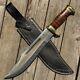 Custom Handmade Stainless Steel Hunting Bowie Knife With Leather Sheath