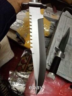 Custom Handmade Stainless Steel Hunting Rambo Knife (Pair)