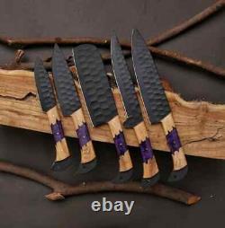 Custom Handmade Stainless Steel Powder Coating Kitchen Chef Knife Set Roll Bag