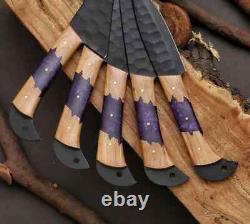 Custom Handmade Stainless Steel Powder Coating Kitchen Chef Knife Set Roll Bag