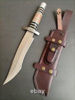 Custom Handmade Stainless Steel Short Sword with Leather Sheath