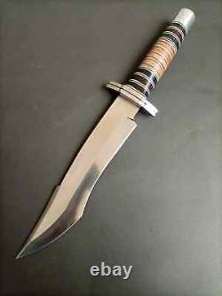 Custom Handmade Stainless Steel Short Sword with Leather Sheath