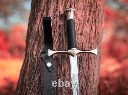 Custom Handmade Stainless Steel Sword Medieval Sword Battle Ready Sword + Sheath