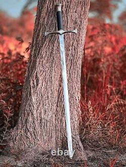 Custom Handmade Stainless Steel Sword Medieval Sword Battle Ready Sword + Sheath