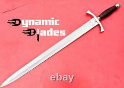 Custom Handmade Stainless Steel Sword with Beautiful Rose Wood Handle