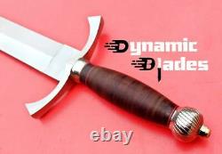 Custom Handmade Stainless Steel Sword with Beautiful Rose Wood Handle