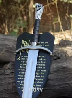 Custom Handmade Stainless Steel Sword with Cat Handle with Sheath Gift For Him