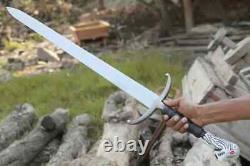 Custom Handmade Stainless Steel Sword with Cat Handle with Sheath Gift For Him