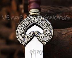 Custom Handmade Stainless Steel Swords With Leather Sheath, Viking Swords