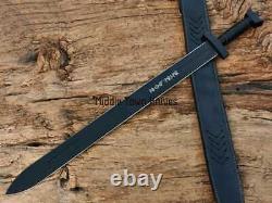 Custom Handmade Stainless Steel Valhalla Viking Sword, Leather Grip Handle