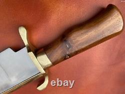 Custom Handmade stainless Steel Hunting Bowie Knife with Leather Sheath