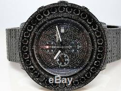 Custom Iced 52 Ct Mens New Breitling Super Avenger Black Diamond Watch