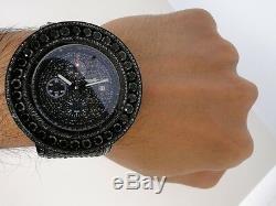 Custom Iced 52 Ct Mens New Breitling Super Avenger Black Diamond Watch