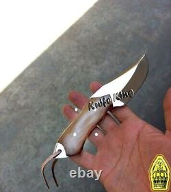 Custom Knife King's Made Stainless Steel & (Black Coated) Skinner Knife (Lot12)