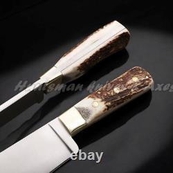 Custom Made 12 C27 Stainless Steel Edwin Forest BOWIE Replica WithStag Horn Scales