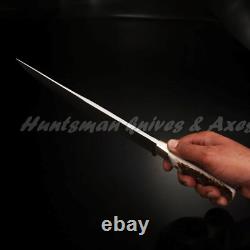 Custom Made 12 C27 Stainless Steel Edwin Forest BOWIE Replica WithStag Horn Scales