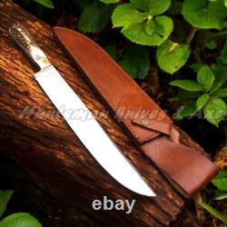 Custom Made 12 C27 Stainless Steel Edwin Forest BOWIE Replica WithStag Horn Scales