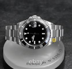 Custom Made 38mm Black Custom Diver Date Style Mod Watch with NH35 Movement