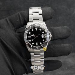 Custom Made 38mm Black Custom Diver Date Style Mod Watch with NH35 Movement