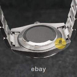 Custom Made 39mm Black Dial AK Style Watch with Green Crystal NH35 Movement