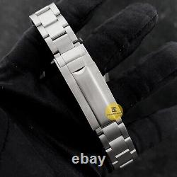 Custom Made 39mm Black Dial AK Style Watch with Green Crystal NH35 Movement