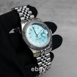 Custom Made 39mm Light Blue Dial DJ Dress Style Custom Mod Watch NH35 Movement