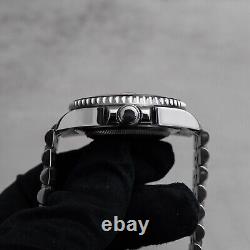 Custom Made 40mm Black Custom Diver Style Mod Watch Jubilee & NH35 Automatic