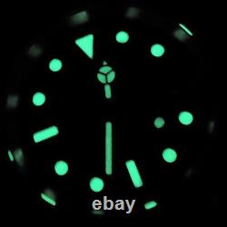 Custom Made 40mm Black Custom Sub Diver Date Style Mod Watch with NH35 Movement