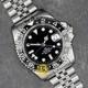 Custom Made 40mm Black GMT Custom Dive Style Mod Watch Jubilee with NH34 Movement