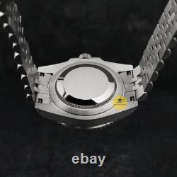 Custom Made 40mm Black GMT Custom Dive Style Mod Watch Jubilee with NH34 Movement