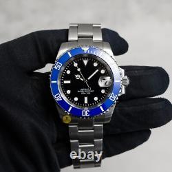 Custom Made 40mm Blue Diver Style Mod Watch with NH35 Regulated Movement