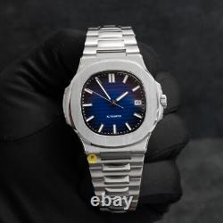 Custom Made 40mm Dark Blue Dial Jumbo Style Custom Watch with NH35 Movement