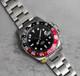 Custom Made 40mm Red Black GMT Custom Diver Style Mod Watch with NH34 Movement