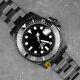 Custom Made 40mm Stealth Black Custom Sub Date Style Mod Watch with NH35 Movement