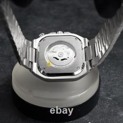 Custom Made 42mm B&R Square Style Black Dial Mod Watch NH35 Automatic Movement