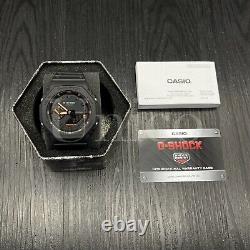 Custom Made G-Shock Watch GA2100-1A4 Casio Black/Orange Dial Rainbow Scale Ring