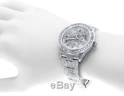 Custom Made Mens New Rolex Date Just II 2 Flooded With Genuine Diamonds 45 MM