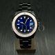 Custom Made SUB Style Watch SKX NH35 Movement Blue Dial Pink/White Bezel Oyster