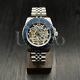 Custom Made Skeleton Watch 40 mm YM Style Diver NH70 Auto Movement D/Blue Bezel