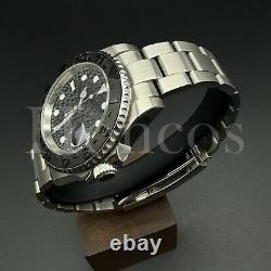 Custom Made Yacht Master Style Watch SKX NH35 Movement Black Metal Bezel Oyster