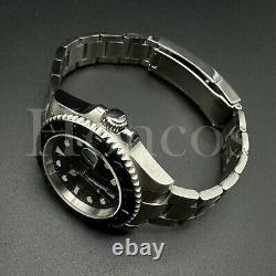 Custom Made Yacht Master Style Watch SKX NH35 Movement Black Metal Bezel Oyster