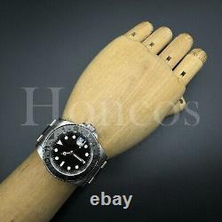 Custom Made Yacht Master Style Watch SKX NH35 Movement Black Metal Bezel Oyster