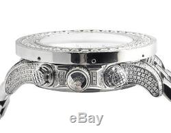 Custom Mens Breitling A13370 Super Avenger XL 53MM S. Steel with Diamonds 20 Ct