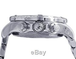 Custom Mens Breitling A13370 Super Avenger XL S. Steel 48MM Diamond Watch 4.5 Ct