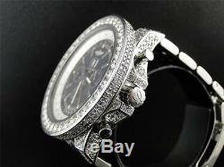 Custom Mens Breitling Bentley Motors 6.75 MM 50 MM Genuine Diamond Watch 28 Ct