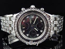 Custom Mens Breitling Chronomat Aeromarine 41 MM Genuine Diamond Watch 9.5 Ct