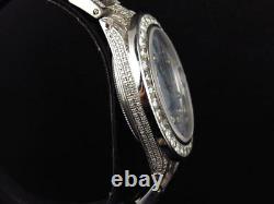 Custom Mens Rolex 36 MM Datejust Oyster Stainless Steel Diamond Watch 12.0 Ct