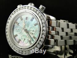 Custom Mens Windrider Breitling Evolution A13356 45 mm Diamond Watch 6 Ct