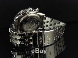 Custom Mens Windrider Breitling Evolution A13356 45 mm White Diamond Watch 6 Ct